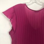 East 5th  Ruffle Pleated Button Down Pink Chiffon Top Size M Photo 6