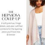 Gentle Fawn Hermosa Pink Fringe Kimono Sweater The Hermosa Cover Up Size Small Photo 2