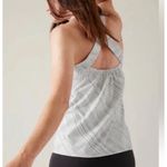 Athleta M ARRIVAL TANK Size Medium AMARA STRIPE WHITE #587950 Photo 2