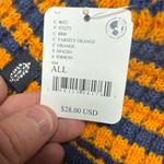 Free People Stripe It Up Cool Down Beanie in Varsity Orange OS NWT Retail $28 Photo 4