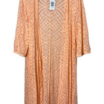 Torrid NWT Peach Geo Hi Lo Mesh Open Front Kimono Cardigan Size M/L Photo 0