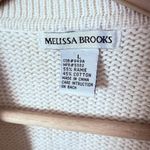 Vtg Wool Sweater Cardigan Womens L Chunky Ivory Cable Knit Cabincore Grandmacore Size L Photo 2