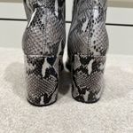 Tony Bianco  Brazen Python Print Leather Boots White Black Snakeskin Zip Photo 5