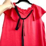Maje NWT Lierro Ruffle Overlay Rouge Top Size Medium Photo 11