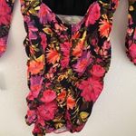 For Love & Lemons  Dakota Long Sleeve Ruched Floral Mini Dress Small NWT Photo 8