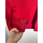 Maggie Barnes Sweater Size 14/16 Red Sparkly Bling Holidays Office Siren Photo 4
