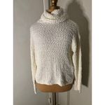 Bobeau  Teddy Bear High Low Sweater XS Cream White Casual Comfy Cozy Photo 2