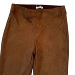 Max Studio Brown Velvet Flat Front Leggings Women Medium NWT MSRP $98 | 67-19 Photo 3