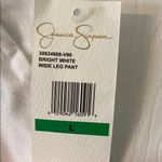 Jessica Simpson  White Linen Trousers size L brand new two front pockets Photo 3