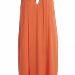 Alice + Olivia  Katey Tangerine Orange Chiffon Braided Halter Dress Photo 2