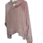 All In Motion  Velour Rib Hoodie Large Pink Long Sleeve Soft Stretch Pullover NWT Photo 1