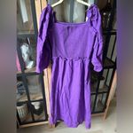Sea New York maxi dress smocked nap hill house puff long sleeve purple tabitha Size 10 Photo 4