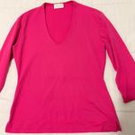 Vibrant Pink Long Sleeve V Photo 0