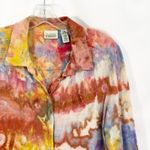 Classic Elements  Large Top Handmade Tie Dye Long‎ Sleeve Orange Yellow 1597 Photo 4