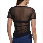 Rainbow Sandals Ruched Mesh Tee - Neon Yellow Photo 5