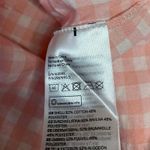 H&M  Women's Orange Coral Gingham Check Long Sleeve Crop Button Down Shirt Top XL Photo 5