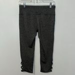 Pro Player Capri Lattice Leg Leggings Charcoal Gray Women’s S Small Photo 1