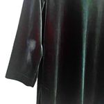 R & M Richards Women's Size 12 Vintage Pine Green Velour Tunic 90s Festive Holiday Photo 6