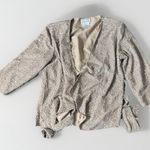 Chadwick's Vintage beige crepe chiffon evening dress beaded Wrap jacket 14 Photo 11