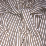 English Factory xsmall tan striped cotton romper Photo 4