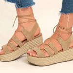 Steve Madden brayla nude beige espadrille lace up sandal Photo 0