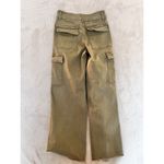 Oat New York Womens Size 2/26 High Rise Wide Leg Cargo Pant Raw Hem Green Photo 4