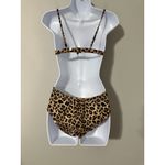 Summersalt Bikini Set Triangle Top Size 4 & Mid Rise Bottom Size 6 Leopard Photo 5