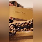 Vince Women's Morris Snakeskin Embossed Leather Thong Tan & Black Sandals Size 6 Photo 13