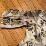 Tribal patterned puff sleeve zip up trench size S Photo 4