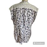 Ruff Hewn Red White Blue Paisley Tank Button Down Blouse Women’s Size Large Photo 1