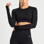 AYBL Black Long Sleeve Crop Top Photo 0