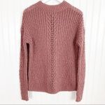 Lucky Brand Open Stitch Pullover Crewneck Knit Sweater Chunky Pink Boho Small Photo 2