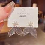 Fantasy Fishtail Stud Earrings for Women White Photo 0