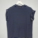 ATM Anthony Thomas Melillo Women M Blue White Stripe V Neck Dress Knit Pockets Size M Photo 9