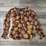 Shyanne  Floral Blouse - Brown and Gold Photo 0