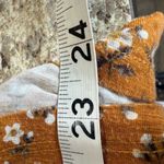 American Eagle Outfitters Gold Floral Button Blouse Photo 3