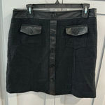 Karl Lagerfeld  Black‎ Miniskirt with faux leather trim Photo 0