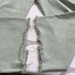 Loft  Sage Green Wide Leg Crop Frayed hems denim, size 12 Photo 14