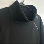 Athleta Cozy Karma Asym Black Long Sleeve High Zip Neck Sweatshirt Dress Medium Photo 4