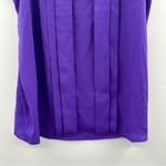 J.Crew Purple Blouse Women's Size XS Sleeveless Pleated Tie Neck Lightweight Top Photo 2