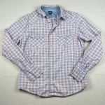 Gap lavender and khaki Plaid Casual Shirt with pearl snaps
Size: Small Photo 0