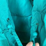 Eddie Bauer Jacket Medium Goose Down Parka Zip Teal Winter Removable Hood Ski Photo 6