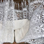 Muche Et Muchette White Crochet Lace Tassel Tie Crop Top Women's Size S/M Photo 6