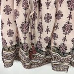 Knox Rose Tank Top Womens M Pink Boho Hippie Festival Paisley Print Tassel Tie Photo 1