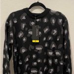 Kendall + Kylie Black Silver Cheetah Print Knit Sweater Photo 2