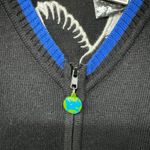 Storybook Knits Vintage Black It's A Small World After All Cardigan Zip Small Photo 5