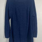 Title Nine  merino wool blend blue sweater tunic boat neck size large Photo 0