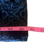 Valerie Stevens Womens Large Black Velvet Burnout Mid Rise Cropped Pull On Pants Photo 8