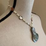 Women’s Shell Pendant / Bead Handmade Costume Necklace Beaded Cream / Neutral Photo 5