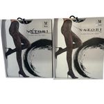 Natori Feather Lace Net Tights Black Size Medium Sheer Mesh Patterned Photo 1
